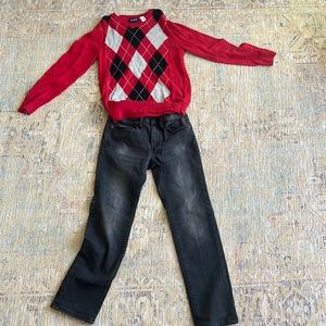 Boys pants and sweater outfit